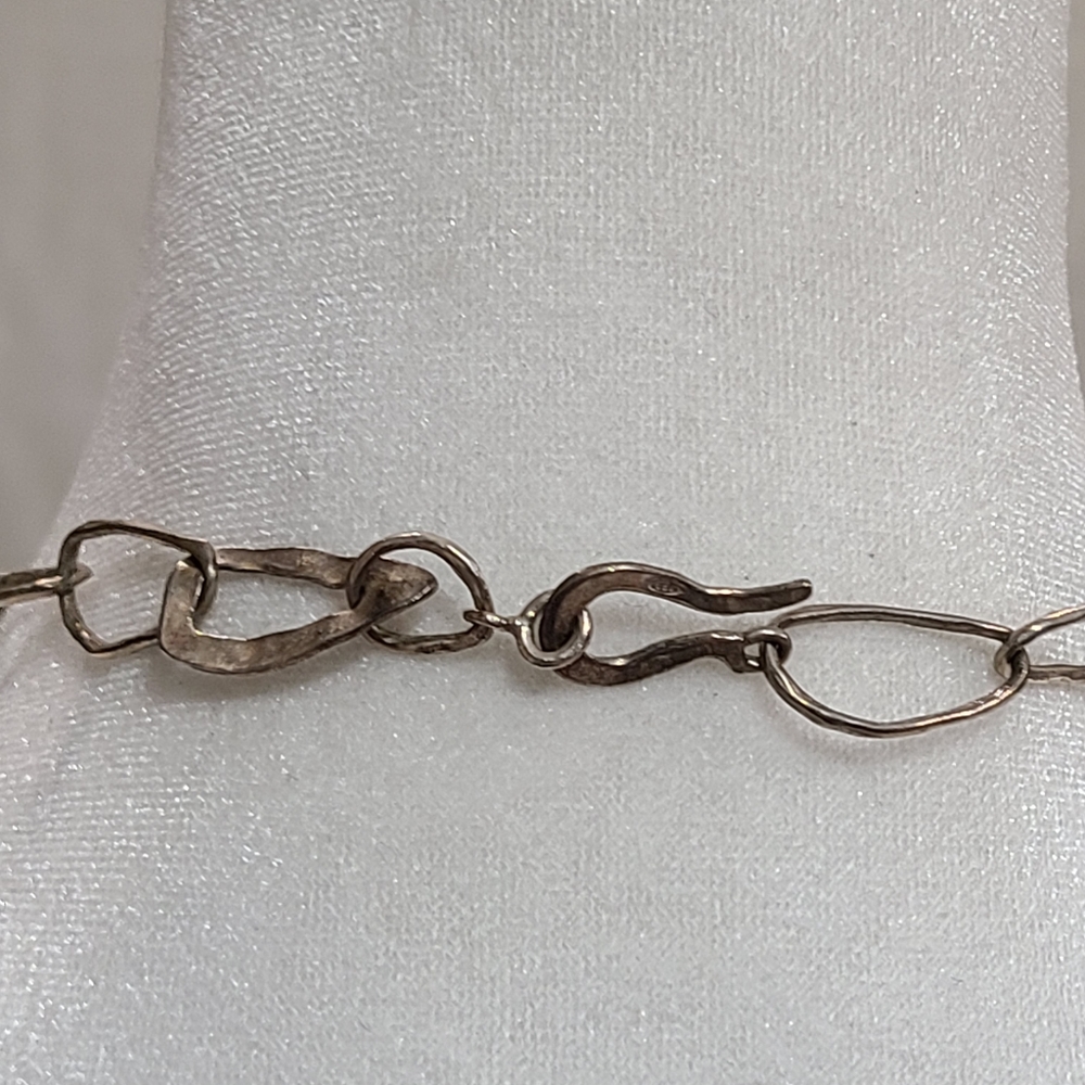 Silpada Sterling Link Necklace With Jade, Citrine, & Smoky Quartz - Retired - Picture 4 of 6